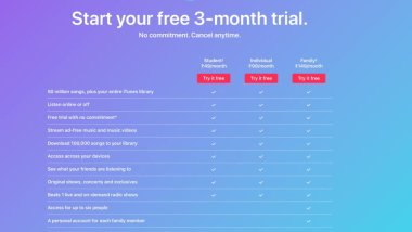 apple music yearly subscription india