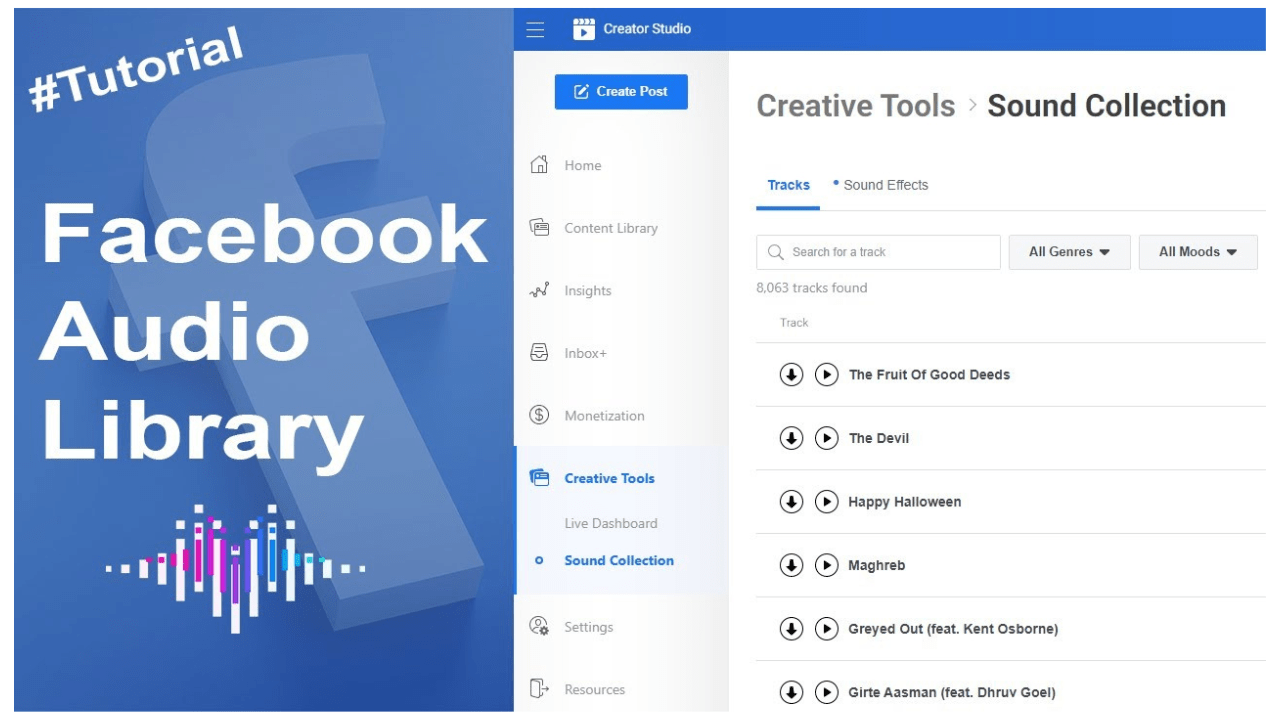 facebook music library