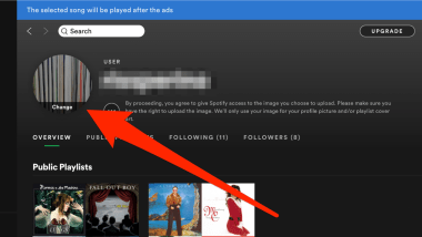 how to change profile picture in spotify