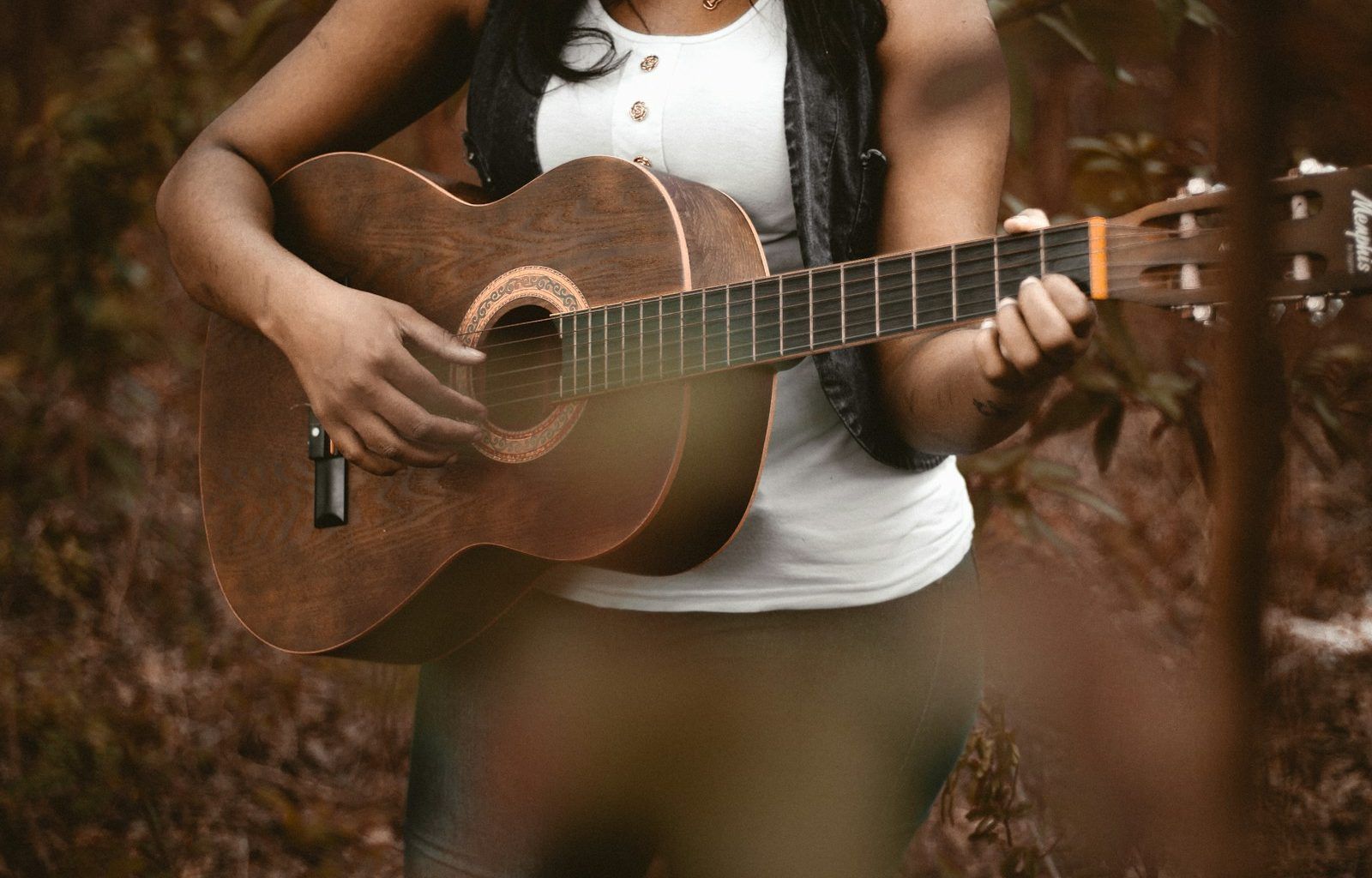 person playing guitar