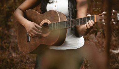 person playing guitar