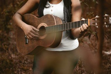 person playing guitar