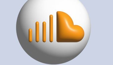 a white ball with an orange heart onsouncloud go for music it