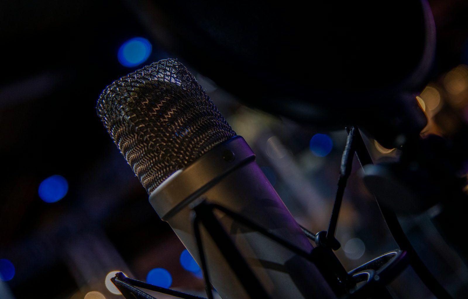 microphone in recording studio